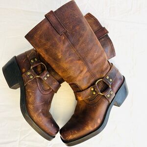 Vintage Mossimo Supply Co. Women’s Rugged Western Belted Harness Boots